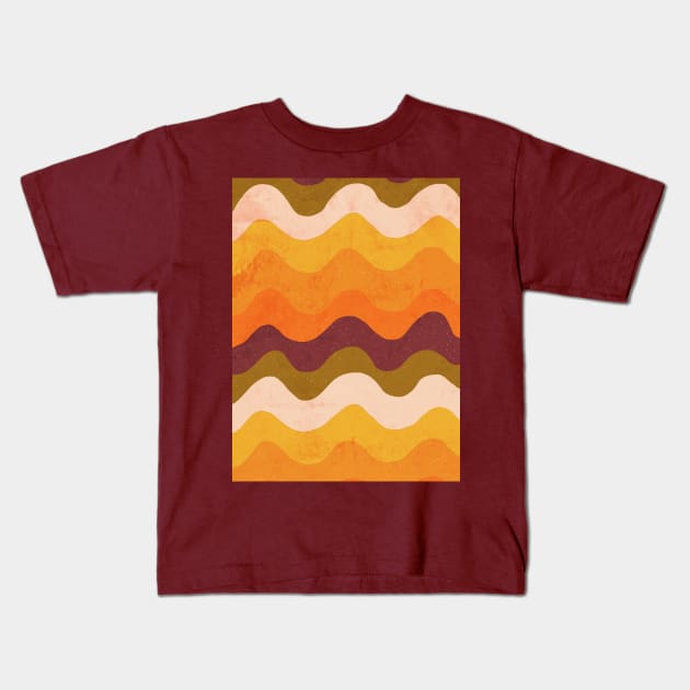 Retro Waves Kids T-Shirt by Gigi Rosado